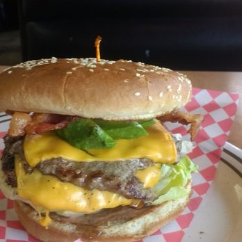 The Workz - The Workz Burger. Fresh avacado, bacon, 2 1/4 lb patties w cheese.   Excellent first choice. - Breakfast & Brunch Near Me - Lancaster, California