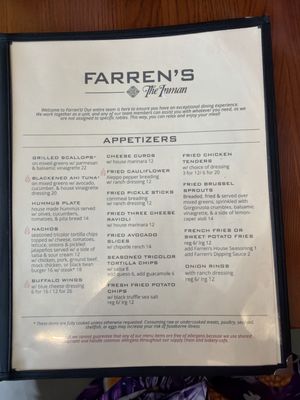 Menu photo 2 Farren's at the Inman Champaign, IL