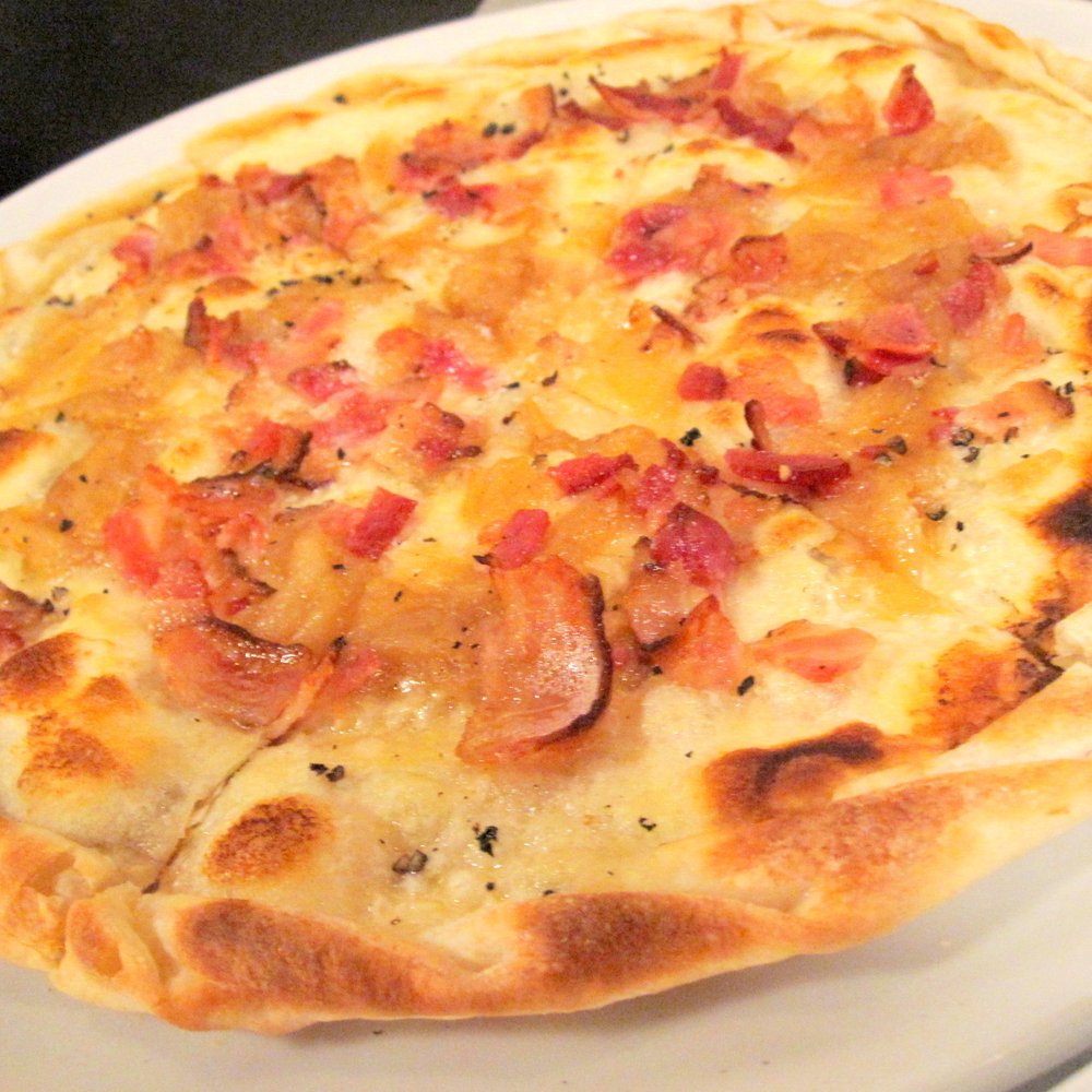Grand Cru - "Nature" Tarte Flambe (Bacon, Carmelized Onion, Creme Fraiche) - Wine Bars Near Me - Baltimore, Maryland