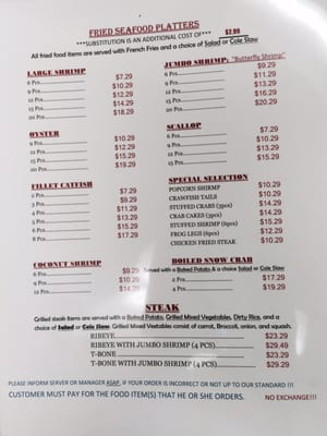 Menu photo 5 Crockett Seafood & Steak Crockett, TX