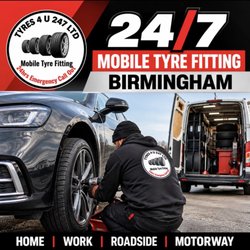 TYRES 4 U 247 LTD - 24/7 Emergency Mobile Tyre Fitting Birmingham | Home | Work | Roadside | Motorway | TYRES 4 U 247 LTD
