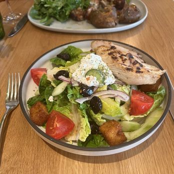 Acadia - Greek salad with grilled chicken - Mediterranean Near Me - New York, New York
