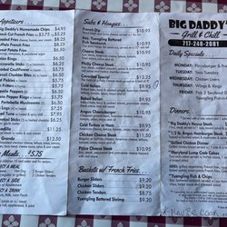 Big Daddy's Grill & Chill - Menu