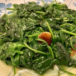 Sushi Joe - Sautéed spinach with whole garlic.