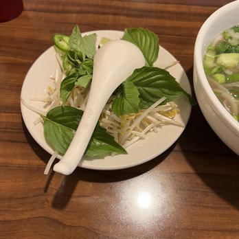 Gion Restaurant - Pho garnish, basil, bean sprouts, jalapenos and limes. - Vietnamese Near Me - New Hope, Minnesota