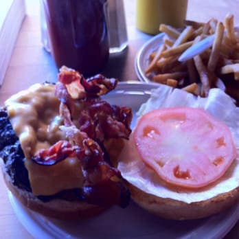 Corner Bistro - 'Bistro Burger' and a side of fries. - American Near Me - New York, New York Corner Bistro - 'Bistro Burger' and a side of fries. - American Near Me - New York, New York