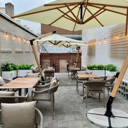 MTea - Outdoor seating in the back