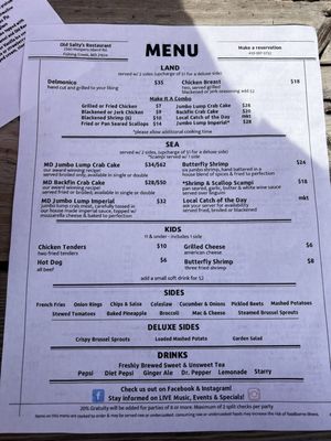 Menu photo 2 Old Salty's Fishing Creek, MD Menu photo 2 Old Salty's Fishing Creek, MD