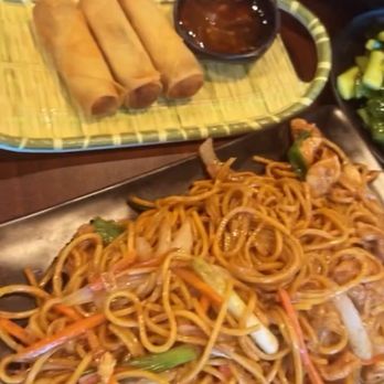 Duck & Dumpling - Combo chow mein with spring rolls - Noodles Near Me - San Antonio, Texas