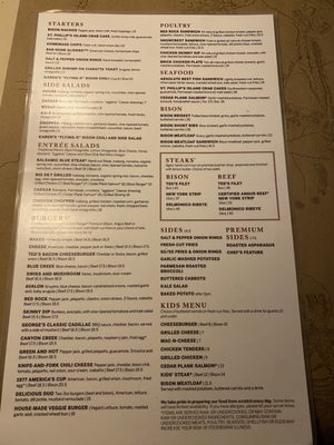 Menu photo 2 Ted's Montana Grill Nashville, TN Menu photo 2 Ted's Montana Grill Nashville, TN