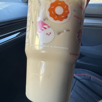 Dunkin' - it's supposed to be a caramel latte with other flavors and cold foam - Donuts Near Me - El Cajon, California Dunkin' - it's supposed to be a caramel latte with other flavors and cold foam - Donuts Near Me - El Cajon, California