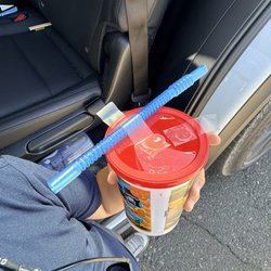 Kid juice to go Server was super considerate to prevent spills on the road