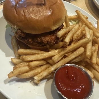 Hinterland Brewery - Crispy Fried Chicken Sandwich - Nashville Hot - New American Near Me - Green Bay, Wisconsin Hinterland Brewery - Crispy Fried Chicken Sandwich - Nashville Hot - New American Near Me - Green Bay, Wisconsin