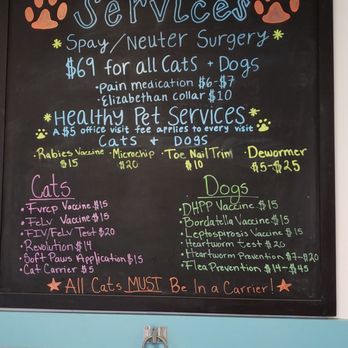 Emancipet - Their service board as of 1/12/19 - Veterinarians Near Me - Austin, Texas