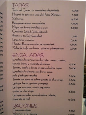 Menu photo 5 29 Fanegas Madrid, M Menu photo 5 29 Fanegas Madrid, M