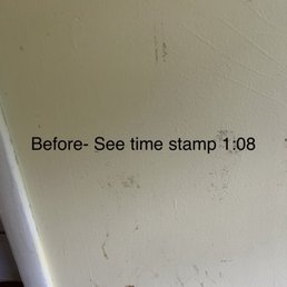 Before in a room that needs painting but only AFTER it is spot cleaned.