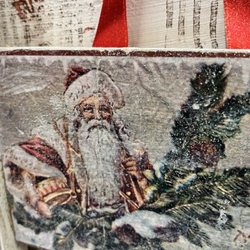 Blended Vintage Marketplace - Santa on wood