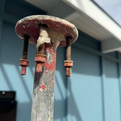 Sundial Powder Coating - Before- Rusty top