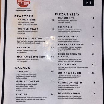 The Station - Menu - Pizza Near Me - Jackson, Mississippi