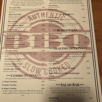 Bubba's Breakfast & BBQ - Complete BBQ dinners, combo plates, steaks, salad bar, healthy options. The menu has everything you could ask for. - Barbeque Near Me - Jackson, Wyoming