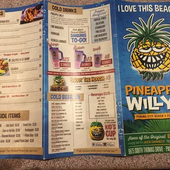 Pineapple Willy's - Menu - Seafood Near Me - Panama City Beach, Florida Pineapple Willy's - Menu - Seafood Near Me - Panama City Beach, Florida
