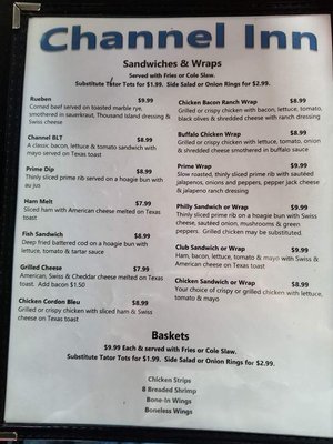 Menu photo 2 Channel Inn Warsaw, MN Menu photo 2 Channel Inn Warsaw, MN