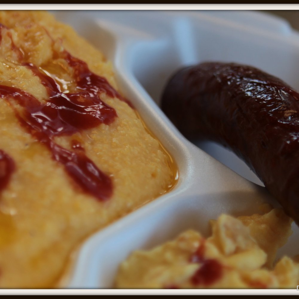 Olean's Cafe - You'll forgive me please, but... - I do enjoy an excess of Louisiana hot sauce on my cheese grits - when I have cheese grits. - Breakfast & Brunch Near Me - Tallahassee, Florida Olean's Cafe - You'll forgive me please, but... - I do enjoy an excess of Louisiana hot sauce on my cheese grits - when I have cheese grits. - Breakfast & Brunch Near Me - Tallahassee, Florida