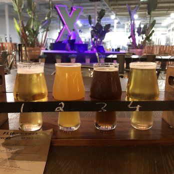 Brewery X - Cornhole classic (Cream Ale), Dubya T Hefe (Bavarian Hefeweizen), Frothbrau (Dunkelweiss), Tour Time (Dry hopped kolsch) $11 - Breweries Near Me - Anaheim, California