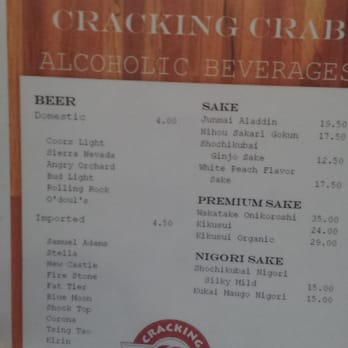 Cracking Crab - Alcohol menu - Cajun/Creole Near Me - Montrose, California Cracking Crab - Alcohol menu - Cajun/Creole Near Me - Montrose, California