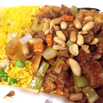 Lin China - Kung pao chicken lunch special with chicken fried rice - Chinese Near Me - Columbus, Georgia