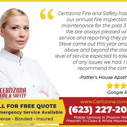 Certizona Fire & Safety - Fire Alarm, Sprinkler, Hose, Hydrant & Smoke Detector Repair, Inspections, Maintenance & Replacements in Phoenix, Scottsdale, Prescott AZ
