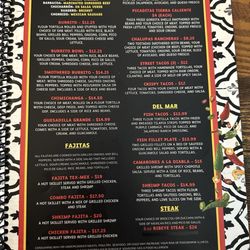 Tierra Caliente - Menu