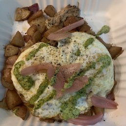 Smoked pork hash to go! Smoked pork hash to go!