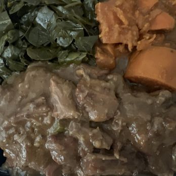 Pat's Place - Greens, yams, oxtail with rice and gravy - Soul Food Near Me - San Bernardino, California Pat's Place - Greens, yams, oxtail with rice and gravy - Soul Food Near Me - San Bernardino, California