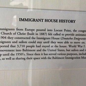 Baltimore Immigration Museum - B.I.M. Immigrant House History - Museums Near Me - Baltimore, Maryland