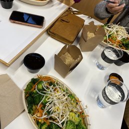 Wiseman with tofu and half brown rice half greens Wiseman with tofu and half brown rice half greens