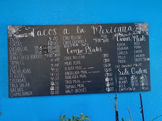 Menu photo 1 Taco's A La Mexicana Merrill, OR Menu photo 1 Taco's A La Mexicana Merrill, OR