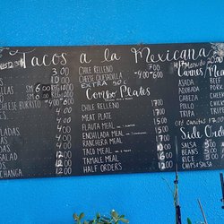 Taco's A La Mexicana - Menu 10/11/2024