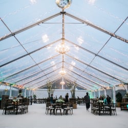 Party Reflections - Clear structure tent for a beautiful bat mitzvah.