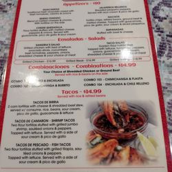 Sangrias - Lunch menu