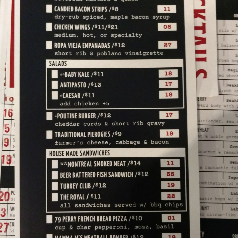The Draft Room - lunch menu - Brewpubs Near Me - Buffalo, New York