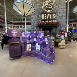 Bevy's Liquor World - Fireplace-is this at your local beverage store? I bet not.