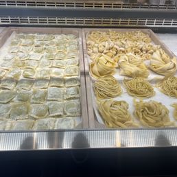Fresh pasta available for purchase