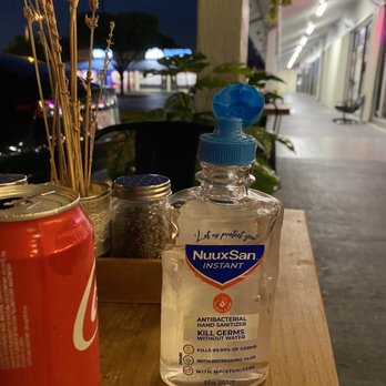 EL Patio Live By Restaurant - Tableside sanitizar, 2020 vintage :) - Sandwiches Near Me - Hialeah, Florida