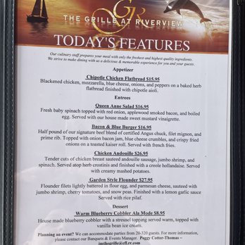 Grille Riverview - Menu 4-13-22 - Seafood Near Me - New Smyrna Beach, Florida