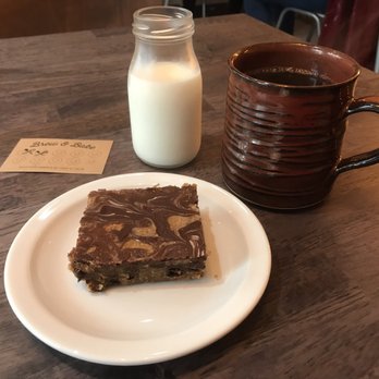 Brew & Bake - Salted caramel peanut butter vegan brownie and filter coffee - Coffee & Tea Near Me - Belfast, BFS