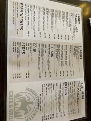Menu photo 5 Mountain Center Cafe & Grill Mountain Center, CA