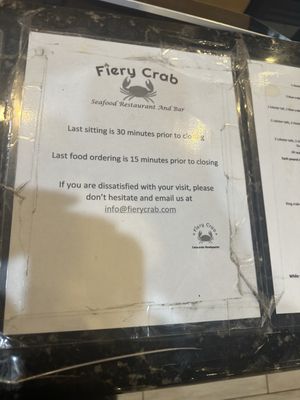Menu photo 3 Fiery Crab Seafood Restaurant And Bar Harvey, LA