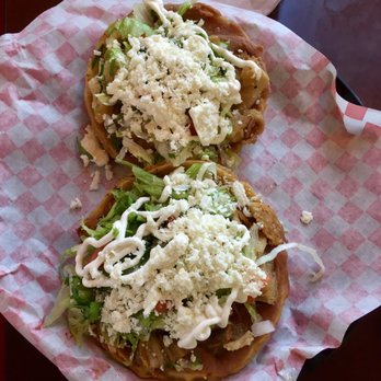 El Taco Market - Sopes de tripa. Amazingly crisp tripe piled on with beans, crema lettuce and cheese. The sopes themselves are larger than most . . . - Mexican Near Me - Raleigh, North Carolina El Taco Market - Sopes de tripa. Amazingly crisp tripe piled on with beans, crema lettuce and cheese. The sopes themselves are larger than most . . . - Mexican Near Me - Raleigh, North Carolina