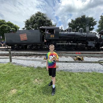 Strasburg Rail Road - Oldest train loving grandson with our engine - Tours Near Me - Ronks, Pennsylvania Strasburg Rail Road - Oldest train loving grandson with our engine - Tours Near Me - Ronks, Pennsylvania